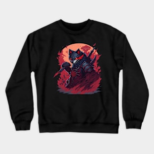 Ninja Warrior Wolf Crewneck Sweatshirt